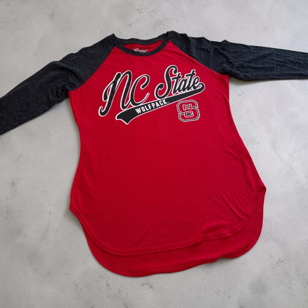 G-III 4Her by Carl Banks NC State Wolfpack Women's 3/4 Sleeve Raglan T-Shirt